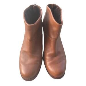 Tom's‎ Carpe Diem Ankle Boots Booties Back Zipper with Tassel Size 6 Caramel